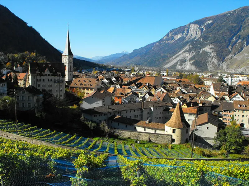 Aerial view of Chur, Switzerland
