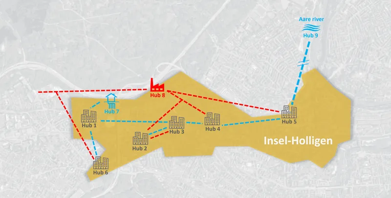 Insel-Holligen district in Bern, Switzerland